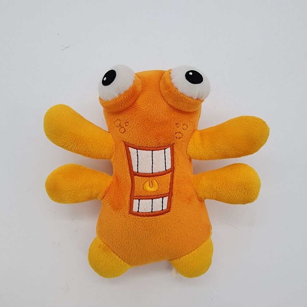 Uncle Milton I Bug You Orange Plush 6" Four Arms Big Smile Stuffed Animal Toy